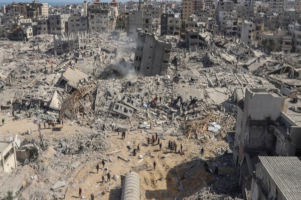 Destruction resulting from Israeli attacks on Gaza
