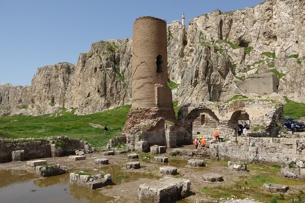 Remains of the old grand mosque of Van in eastern Turkey