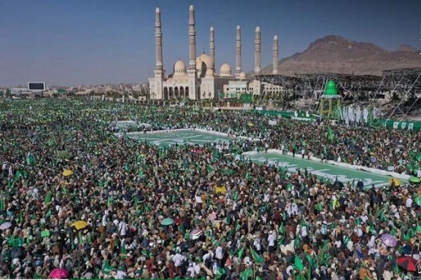 A celebration in Yemen marking the anniversary of the birthday of the holy Prophet (PBUH).