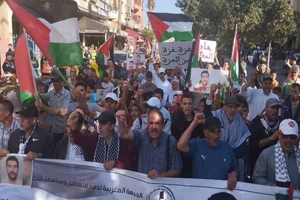 A rally was held in the city of Tangier in Morocco on January 11, 2025, in solidarity with Gaza and the Palestinian people.