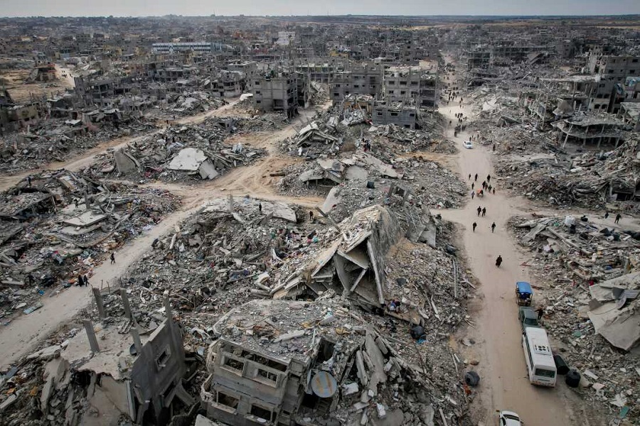 Destruction resulting from Israeli attacks on Gaza