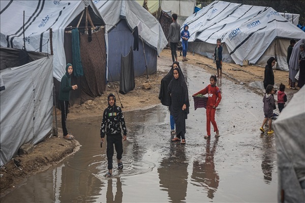 Winter rains make conditions for displaced Gazans ‘ever more desperate,’ UNRWA said.