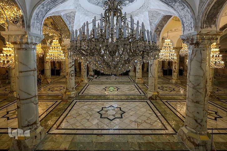 The  Hazrat Zahra (SA) courtyard of the holy shrine of Imam Ali (AS) in Najaf, Iraq.