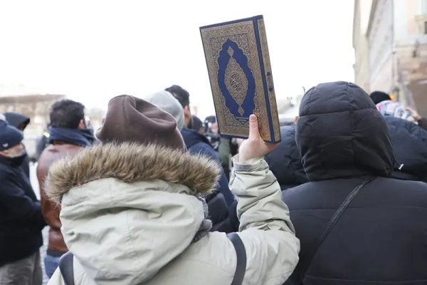 A protest against Quran desecration in West