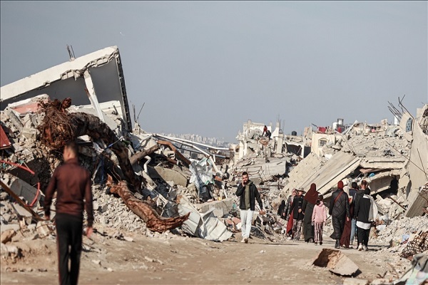 Destruction resulting from Israeli attacks on Gaza