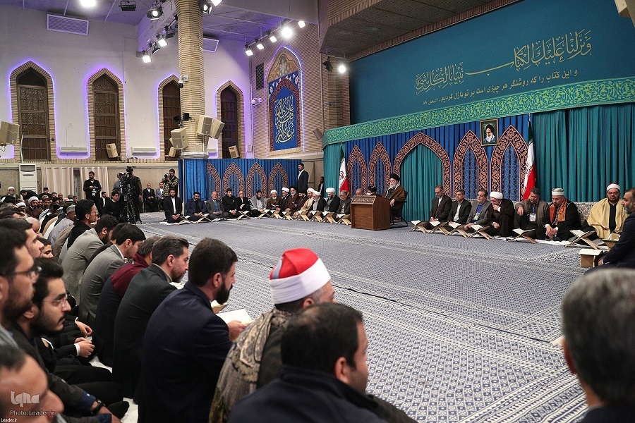 Ayatollah Seyyed Ali Khamenei in meeting with Quranic figures