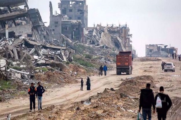 Destruction resulting from Israeli attacks on Gaza