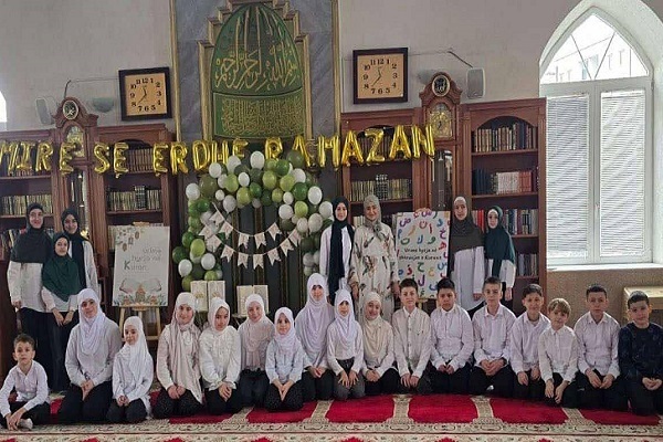 Children taking part in a Ramadan Quran teaching course in Kosovo