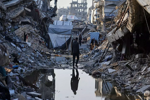 Destruction resulting from Israeli attacks on Gaza