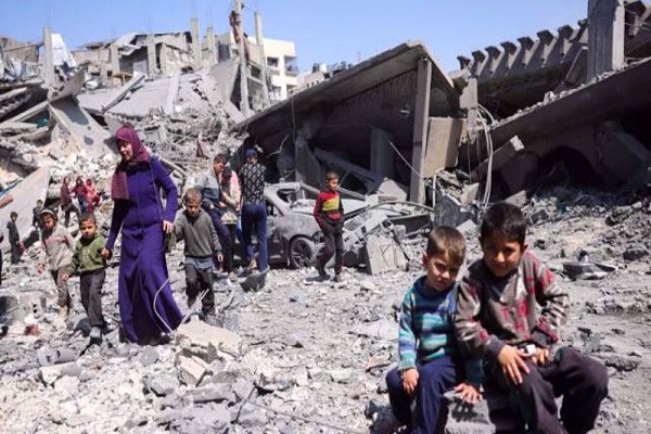 Destruction resulting from Israeli attacks on Gaza