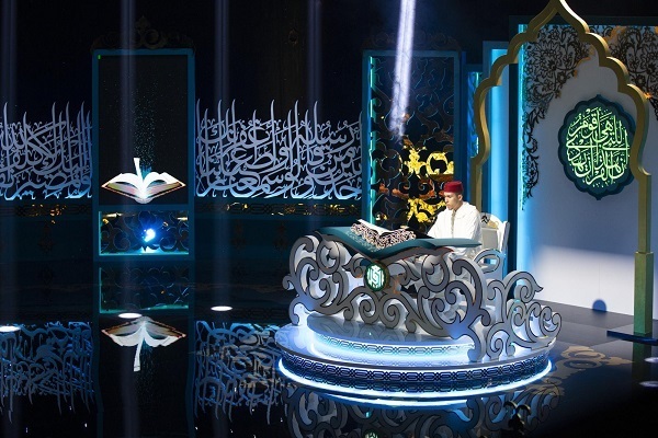 A contender in the second edition of Al-Ameed International Quran Recitation Competition in Karbala, Iraq (Ramadan 2025).