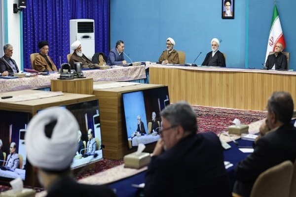 Iran’s President Masoud Pezeshkian at a meeting of the Supreme Cultural Revolution Council in Tehran on Tuesday, March 4, 2025.