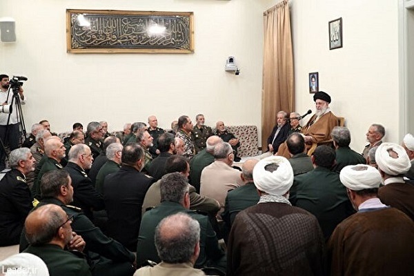 A number of commanders from the Islamic Republic of Iran’s Armed Forces met with Imam Khamenei, the Commander-in-Chief, on Sunday afternoon, April 13, 2025, on the occasion of the Iranian New Year.