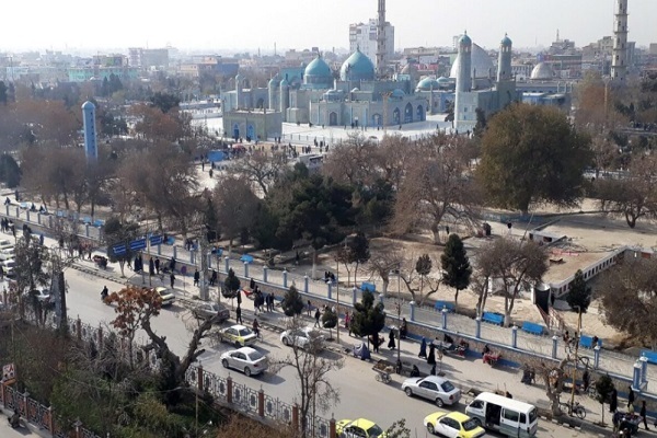 The city of Mazar-i-Sharif in northern Afghanistan