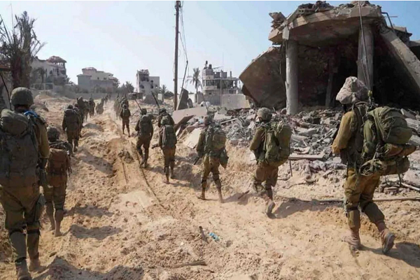 Israeli troops in the Gaza Strip