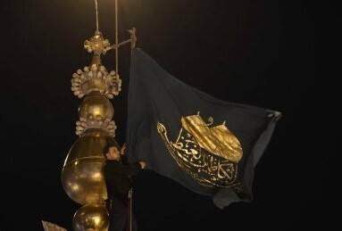 The Kadhimiya Shrine north of Baghdad was covered in black on May 23, 2025, as the martyrdom anniversary of Imam Jawad (AS) approaches.