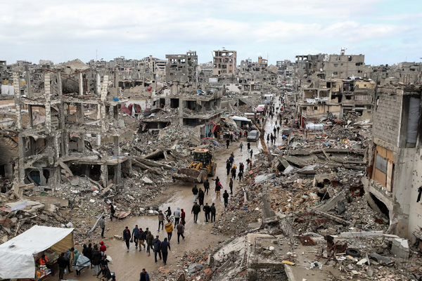 Destruction resulting from Israeli attacks on Gaza