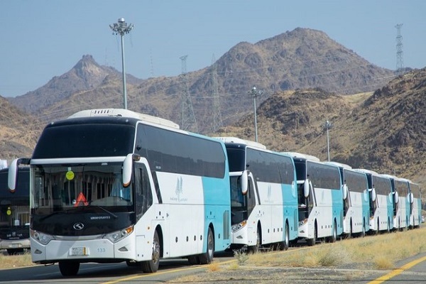 Buses ready to transport Hajj pilgrims