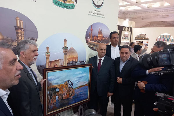 Iranian Culture Minister Seyed Abbas Salehi and Iraqi Minister of Culture and Tourism Ahmed Fakak Al-Badrani attended a ceremony at the Imam Khomeini (RA) Mosalla (prayer hall) on May 7, 2025, to inaugurate Iraq’s pavilion at the 36th Tehran International Book Fair.