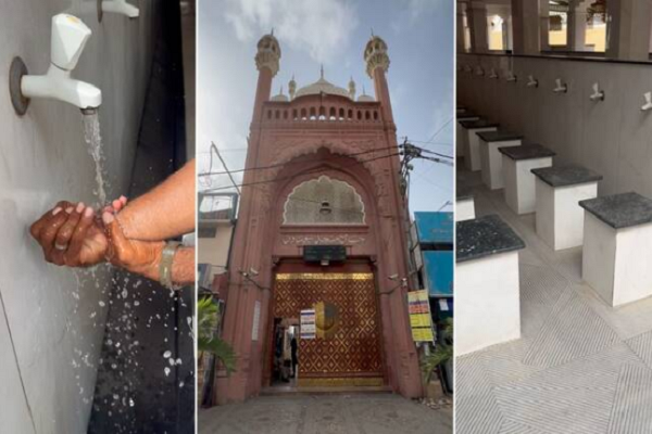 Ablution (wudu) water use in a mosque in Karachi, Pakistan