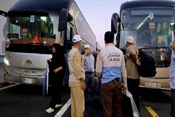 Iranian Hajj pilgrims returning home via the Mehran Border Crossing on the Iran-Iraq border.