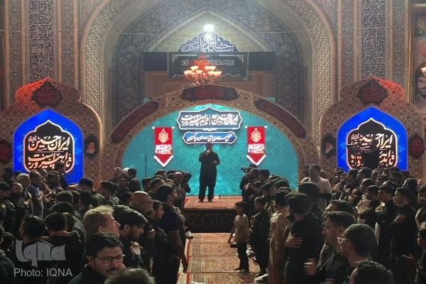 Pilgrims from Urdu-speaking communities held emotional mourning ceremonies at the Husseiainiya of the Imam Reza (AS) holy shrine in Mashhad on June 29, 2025.
