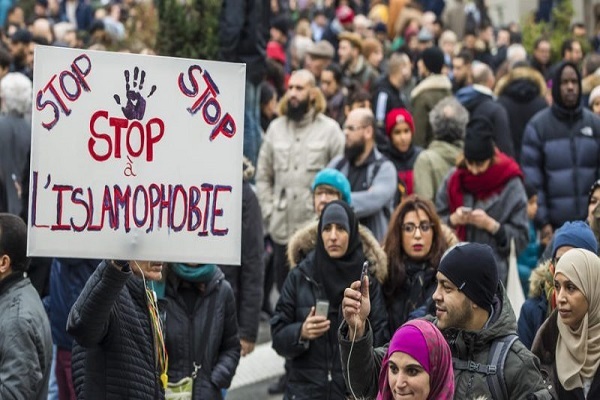 A demonstration against Islamophobia in Europe