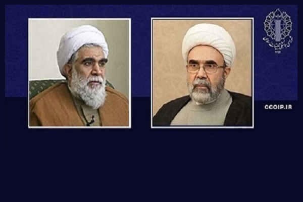 Hojat-ol-Islam Mohammad Hasan Akhtari (left) and Hojat-ol-Islam Mohammad Hossein Mousapour (right)