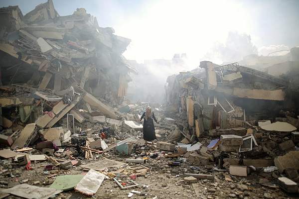 Destruction resulting from Israeli attacks on Gaza