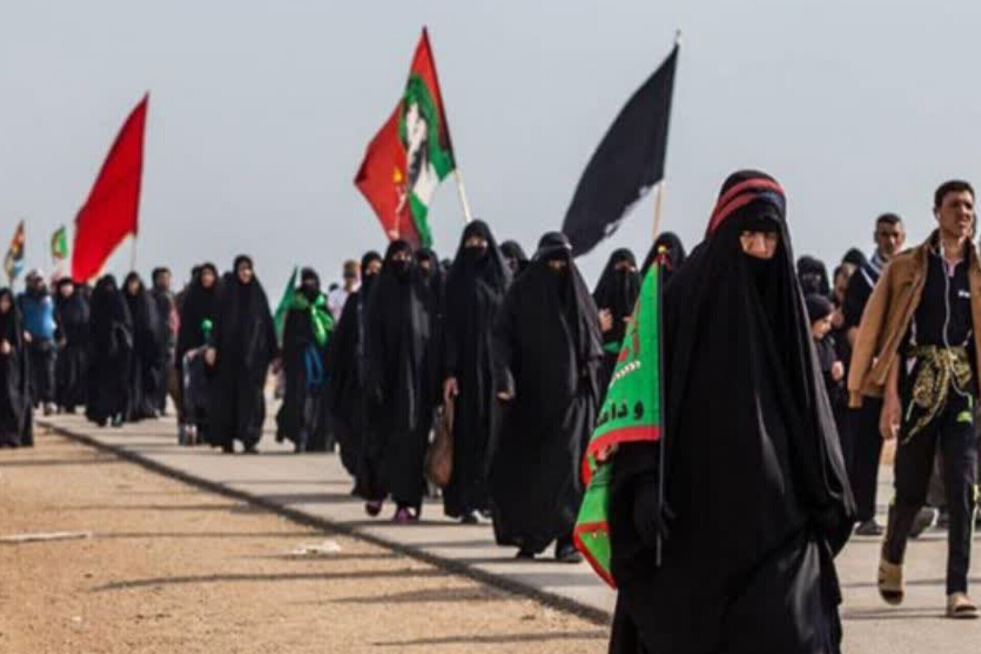 Women taking part in Arbaeen pilgrimage in Iraq.