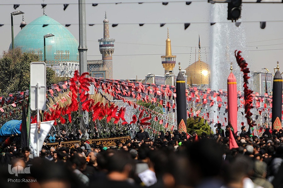 Pilgrims in Mashhad on martyrdom anniversary of Imam Reza (AS).