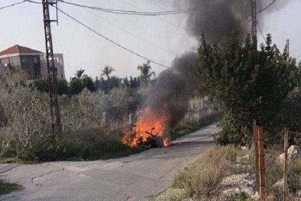 An Israeli drone attack targeting an area in eastern Lebanon