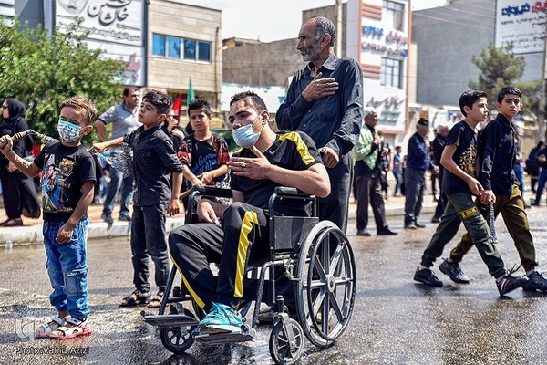 Mourning processions in Bojnurd, northeast Iran