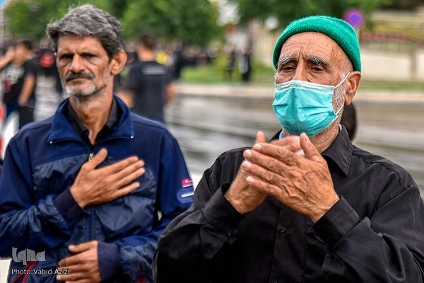 Mourning processions in Bojnurd, northeast Iran