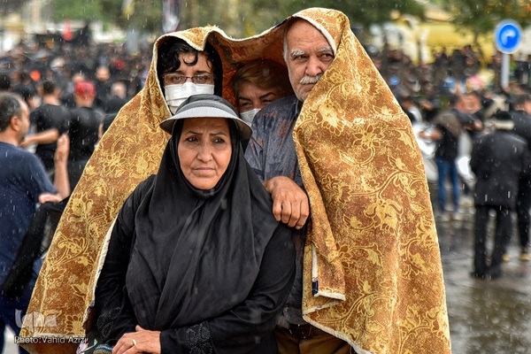 Mourning processions in Bojnurd, northeast Iran