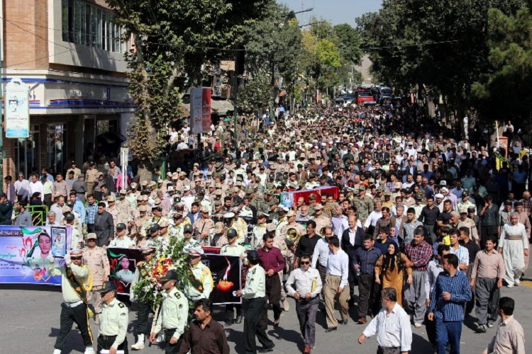 مراسم تشییع پیکر شهید ناجا، عبدالله مروتی در سنندج