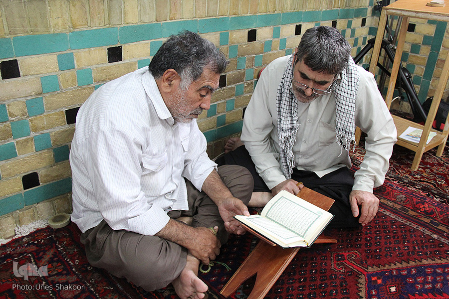 مراسم معنوی اعتکاف در مسجد جامع زنجان‎