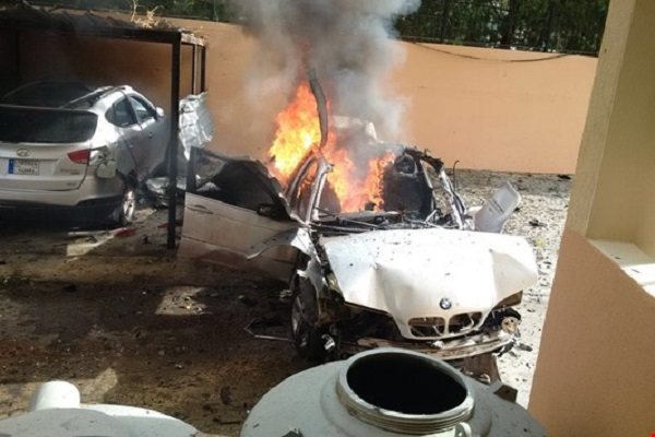 حمله انفجاری به خودری عضو ارشد حماس