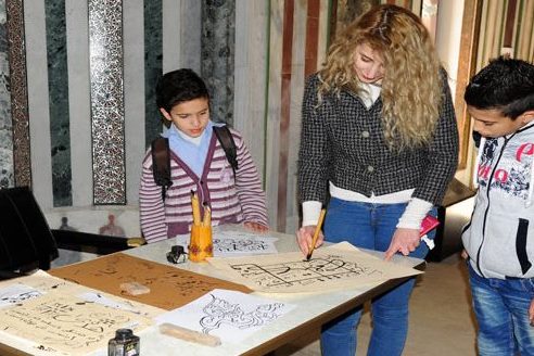 نمایش نسخ خطی قرآن در موزه خوشنویسی دمشق نمایش نسخ خطی قرآن در موزه خوشنویسی دمشق