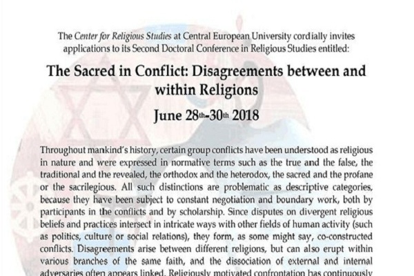 کنفرانس &laquo;تقدس در تضاد: مخالفت ها، درون و بین ادیان&raquo; در مجارستان/ انگلیسی