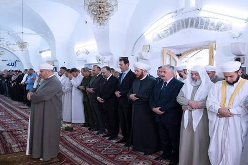 برگزاری نماز عید در مسجد النوری سوریه