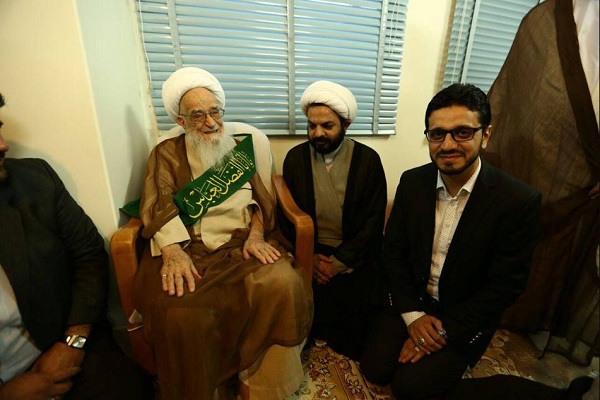 دیدار نو نهالان قرآنی عراق با آیت‌لله صافی‌گلپایگانی