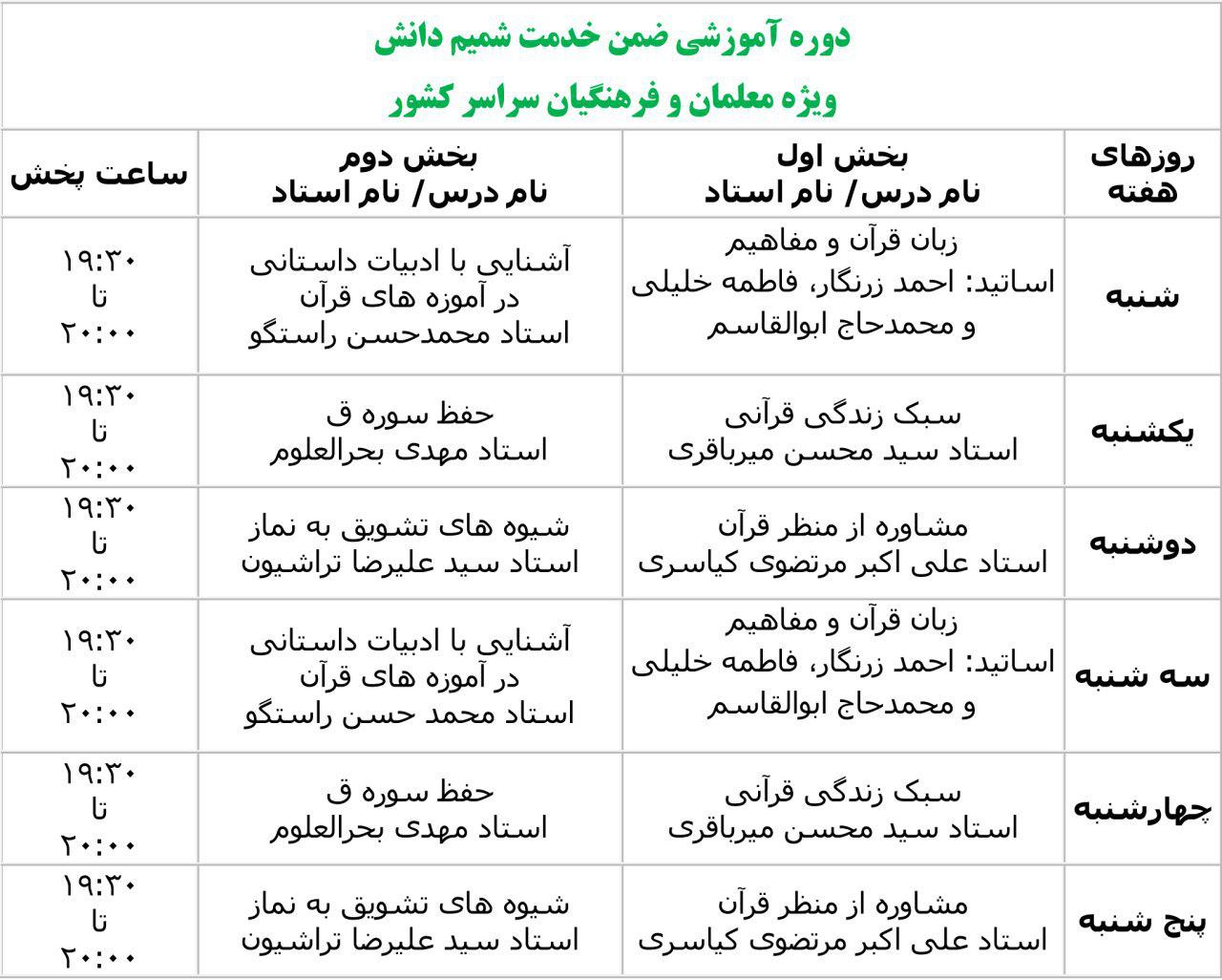 آغاز طرح آموزش ضمن خدمت فرهنگیان از سوی رادیو قرآن