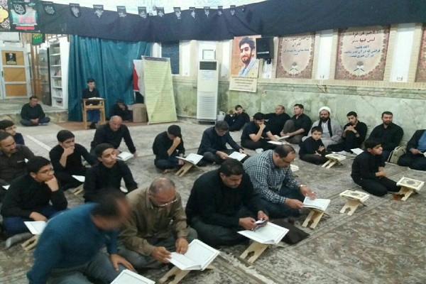 احیای قرآنی شب عاشورا در حرم علی بن بابویه(ع) + عکس