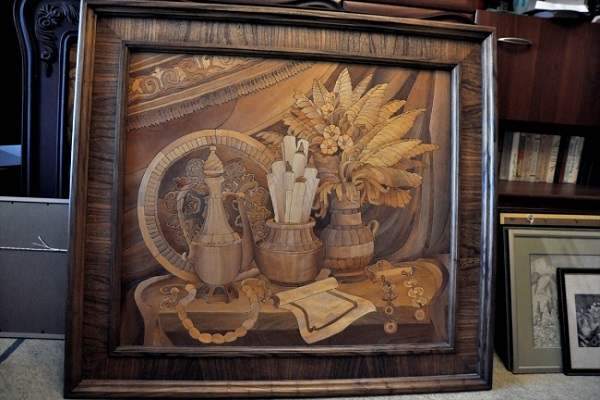 علاقه هنرمند روس به معرق کاری آیات قرآن+عکس / در حال تکمیل