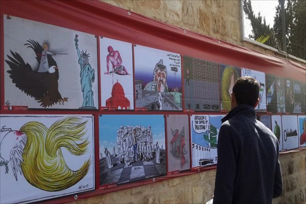 برگزاری نمایشگاه کاریکاتور در حمایت از فلسطین + عکس برگزاری نمایشگاه کاریکاتور در حمایت از فلسطین + عکس