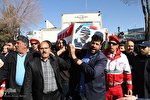 تشییع پیکر شهدای حادثه سقوط اورژانس هوایی در چهارمحال و بختیاری