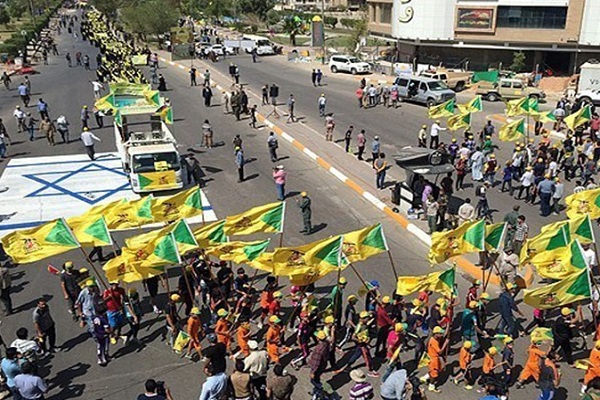 تظاهرات پرشور شهروندان سوری و عراقی در روز قدس