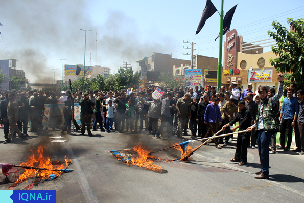 دود شدن پرچم اسرائیل با آتش خشم جوانان مقاومت