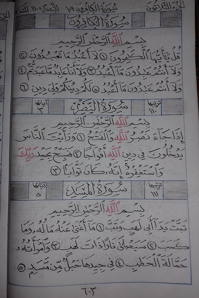 موفقیت شهروند مصری در کتابت 7 ماهه قرآن موفقیت شهروند مصری در کتابت 7 ماهه قرآن